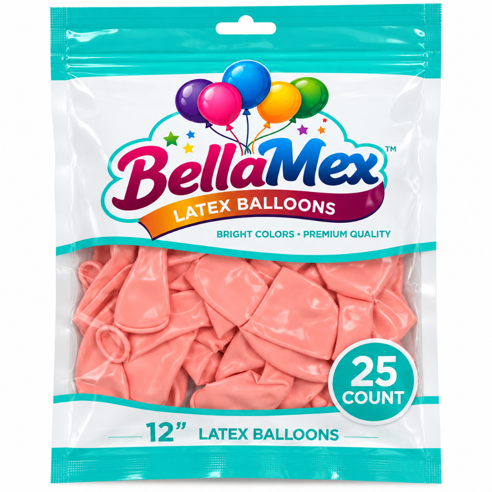 12" Pastel Orange Latex (25ct) - BellaMex