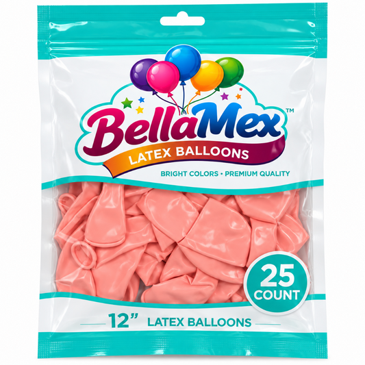 12" Pastel Orange Latex (25ct) - BellaMex