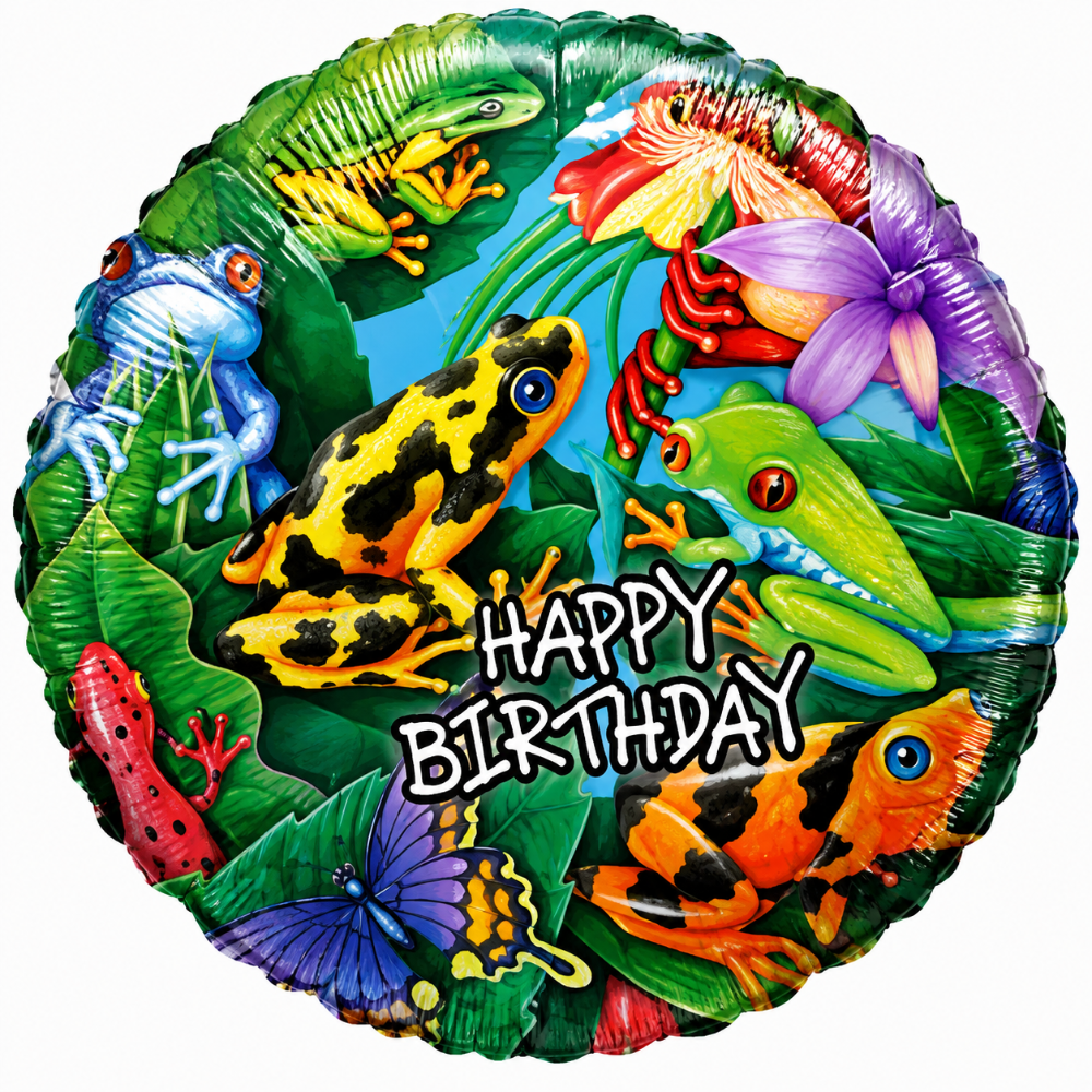 18" Birthday Frogs & Lizards - Anagram