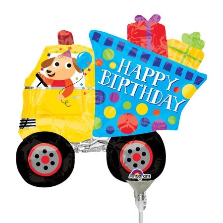 14" Birthday Dog and Dump Truck