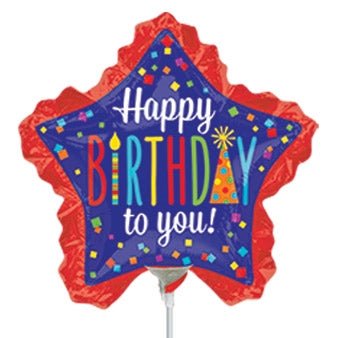 14" Happy Birthday Confetti Star (10ct)