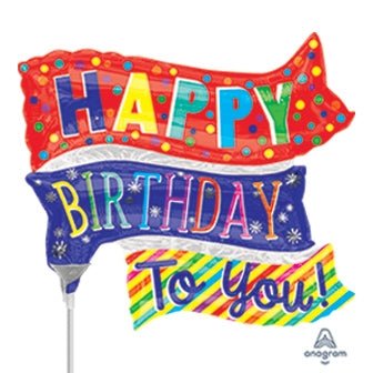 14" Happy Birthday To You Flags (10ct)