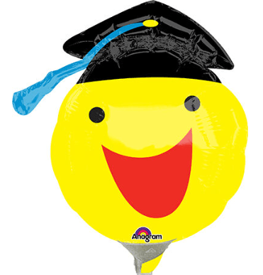 14" Happy Smiley Face Grad (10ct) - Anagram