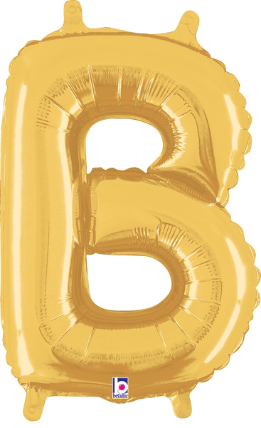 14" Megaloon Jr. Letter B - Gold (5ct)
