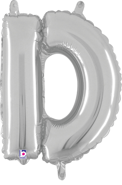 14" Megaloon Jr. Letter D - Silver (5ct)