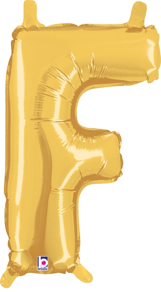 14" Megaloon Jr. Letter F - Gold (5ct)