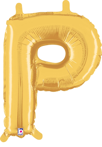 14" Megaloon Jr. Letter P - Gold (5ct)
