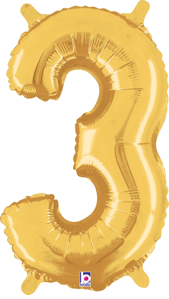 14" Megaloon Jr. Number 3 - Gold (5ct)