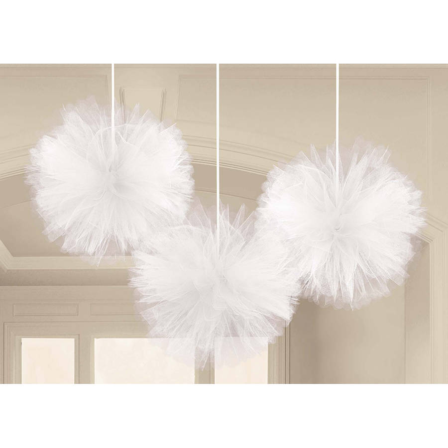 Decoración de Tul Esponjoso de Lujo Blanca - Amscan