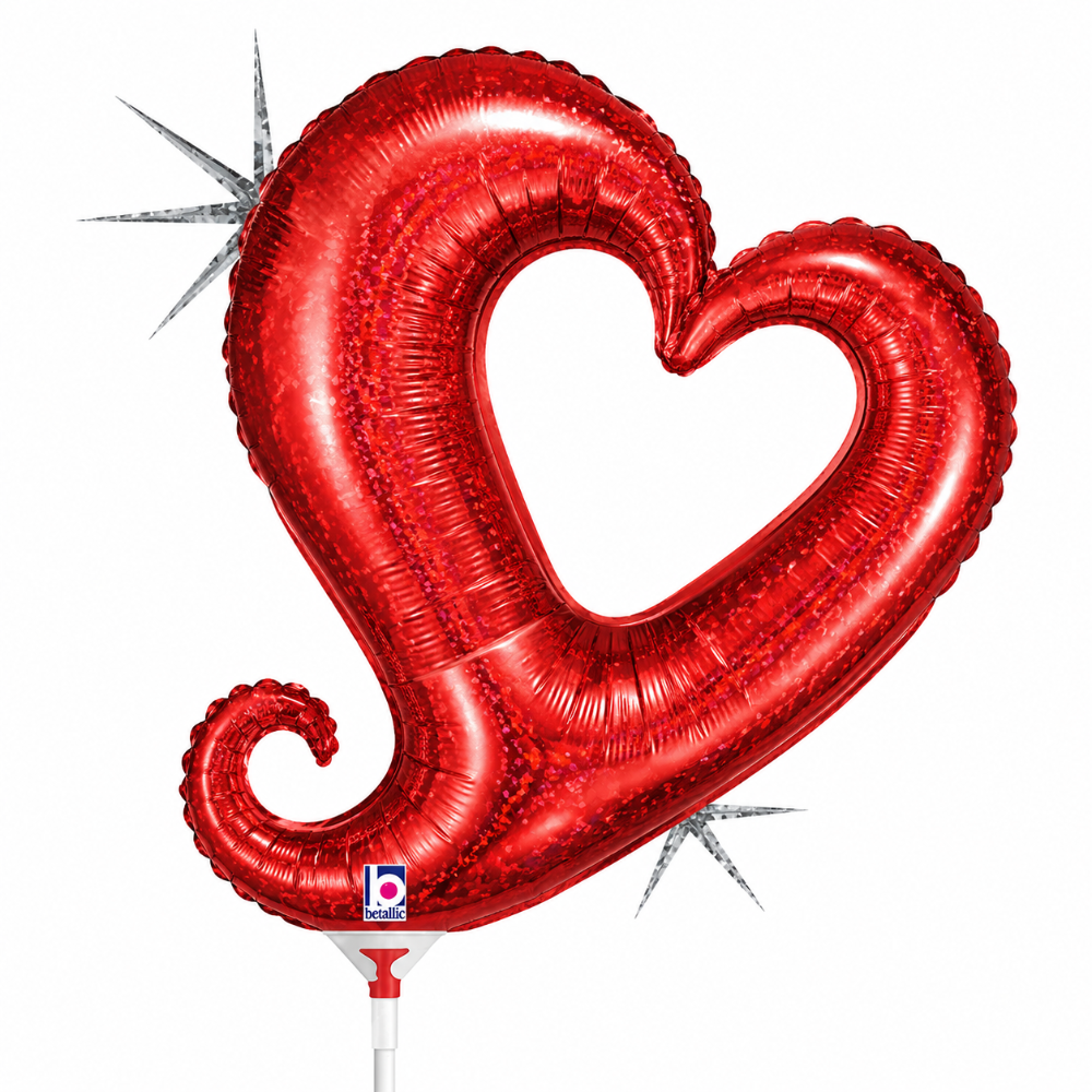 14" Chain of Hearts - Red - Betallic