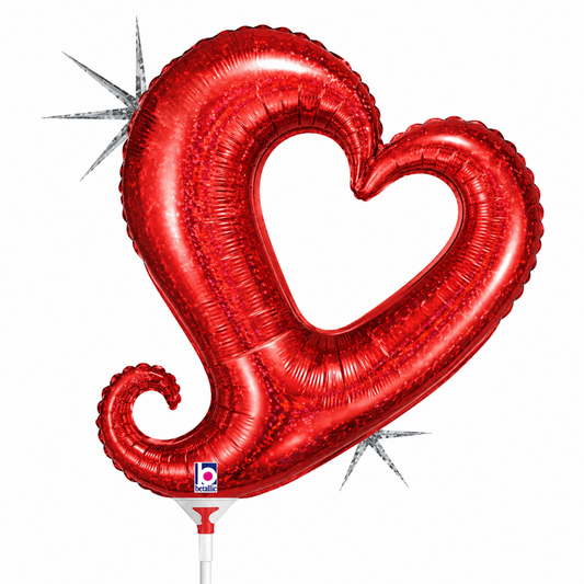 14" Chain of Hearts - Red - Betallic