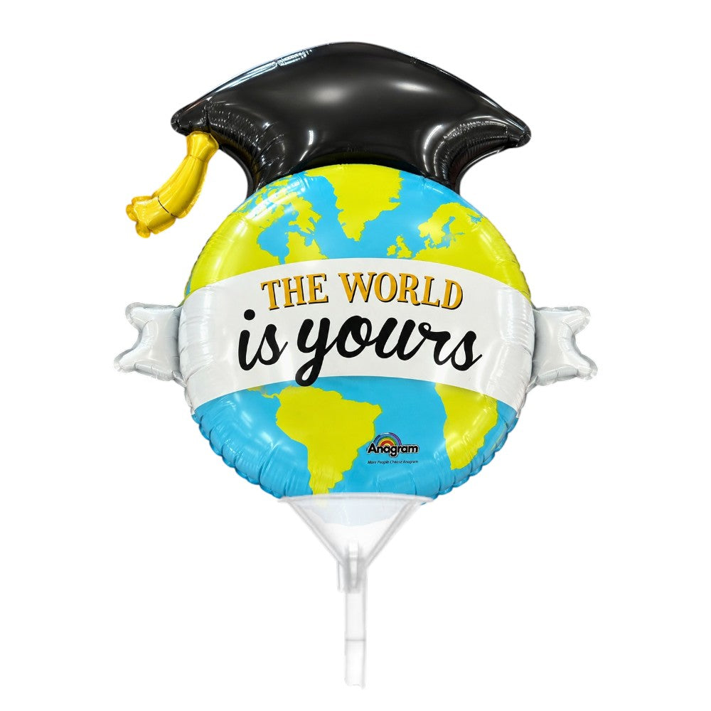 14" Graduation Globe - The World Is Yours - Anagram