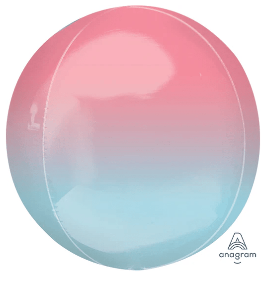 15" Ombre Orbz - Pastel Pink & Blue