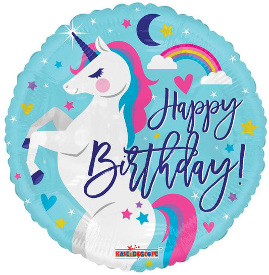 18" Happy Birthday - Unicorn (100ct) - Conver USA