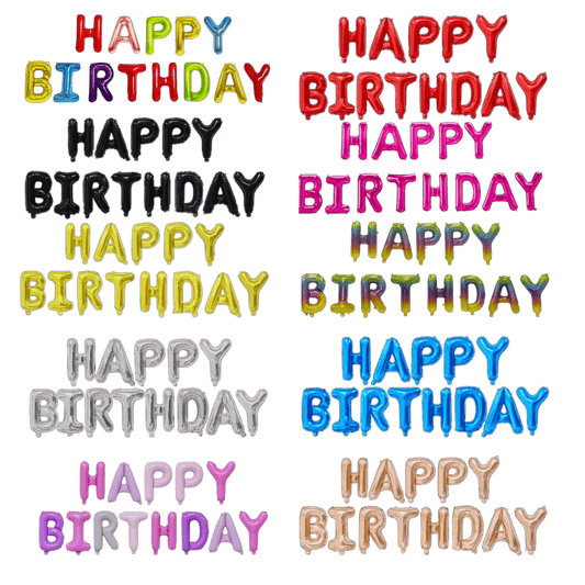 16" Balloon Banner - Happy Birthday