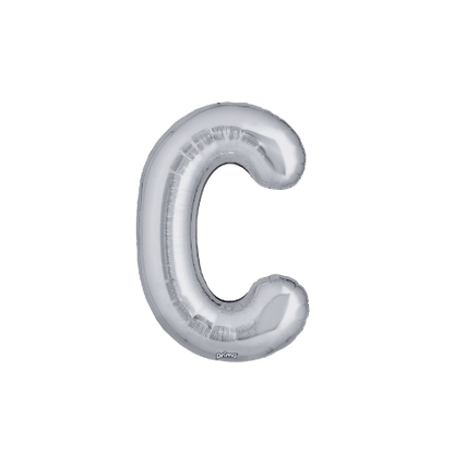 16" Balloon Letters - Silver (2ct)