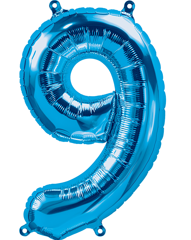 16" Balloon Numbers - Blue - Party America