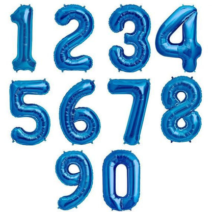 16" Balloon Numbers - Blue - Party America