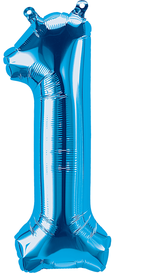 16" Balloon Numbers - Blue - Party America