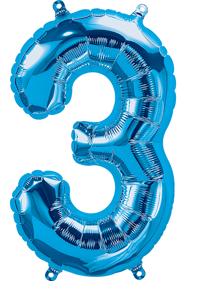 16" Balloon Numbers - Blue - Party America