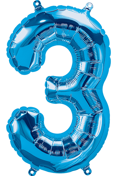 16" Balloon Numbers - Blue - Party America