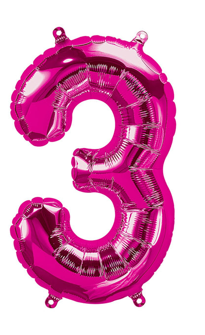 16" Balloon Numbers - Magenta - Party America
