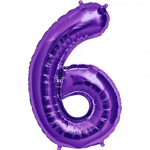 34" Balloon Numbers - Purple - Party America