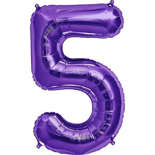 16" Balloon Numbers - Purple - Party America