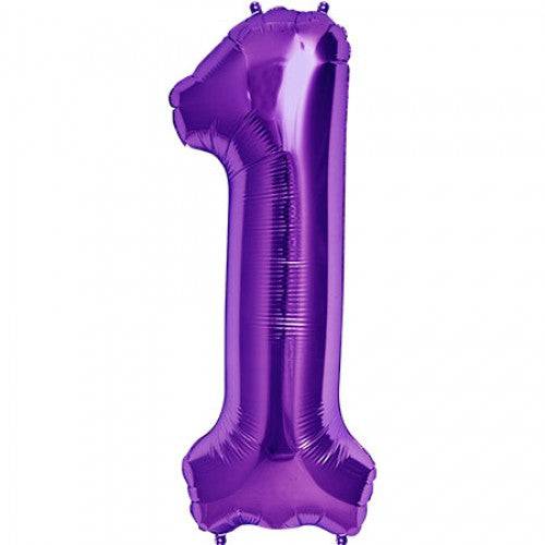 16" Balloon Numbers - Purple - Party America