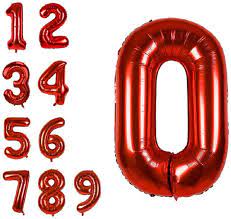 34" Balloon Numbers - Red - Party America