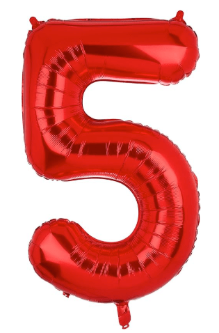 16" Balloon Numbers - Red - Party America