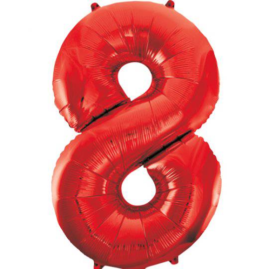 34" Balloon Numbers - Red Conver USA