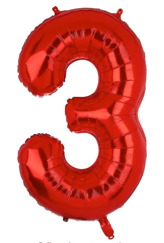 16" Balloon Numbers - Red - Party America