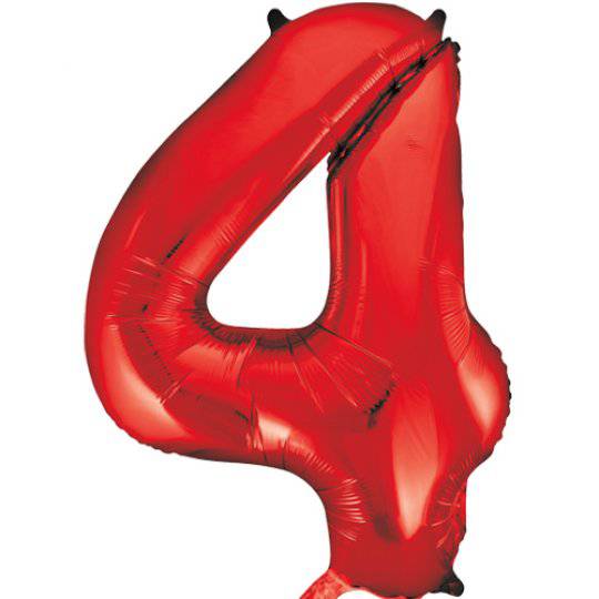 34" Balloon Numbers - Red - Party America