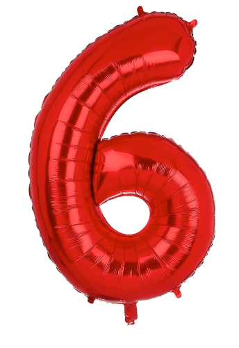 16" Balloon Numbers - Red - Party America