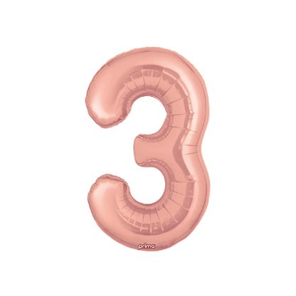 16" Balloon Numbers - Rose Gold (2ct)
