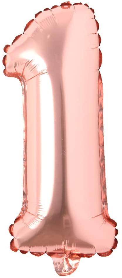 16" Balloon Numbers - Rose Gold - Party America