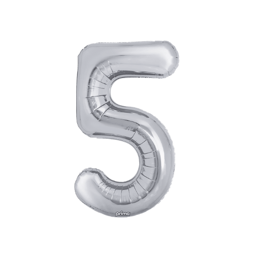 16" Balloon Numbers - Silver (2ct)