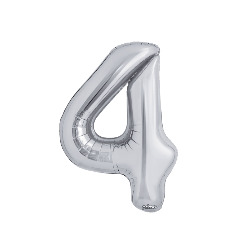 16" Balloon Numbers - Silver (2ct)