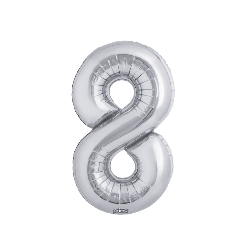 16" Balloon Numbers - Silver (2ct)
