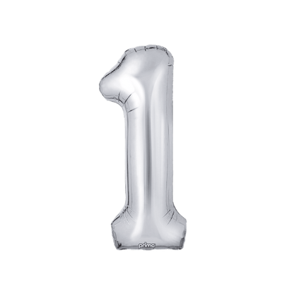 16" Balloon Numbers - Silver (2ct)