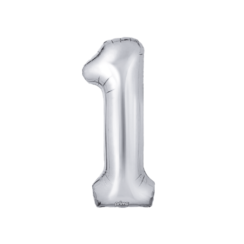 16" Balloon Numbers - Silver (2ct)