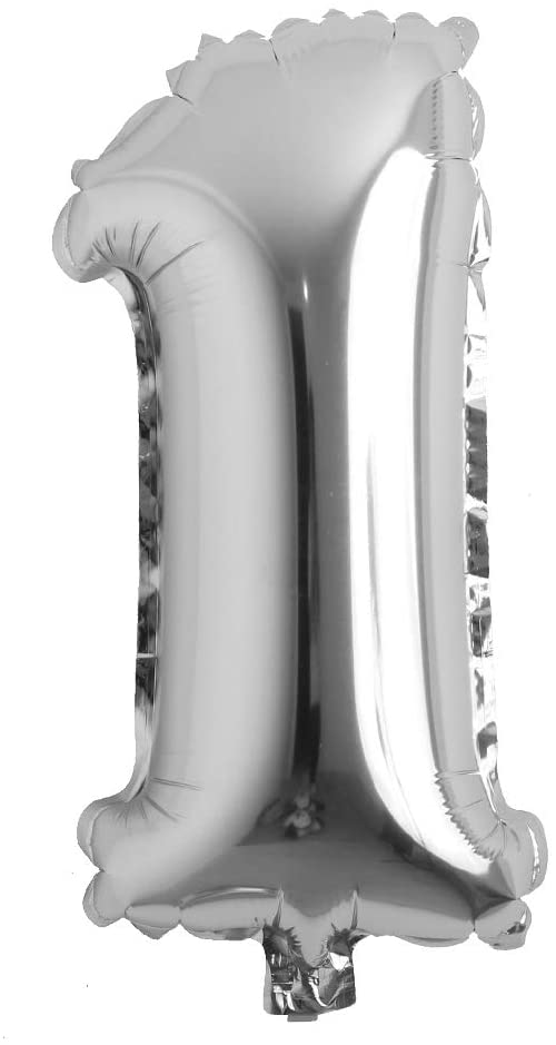 16" Balloon Numbers - Silver - Party America