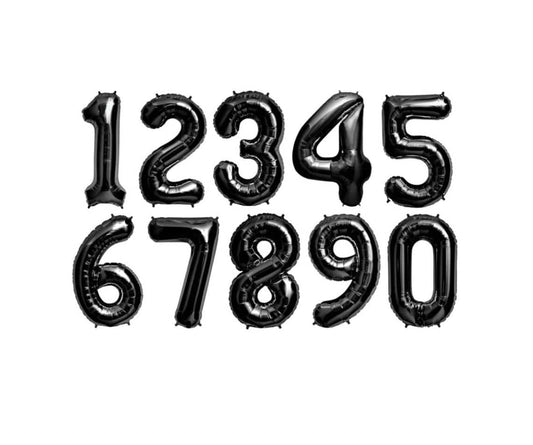 34" Balloon Numbers - Black - Party America