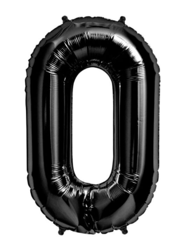 34" Balloon Numbers - Black - Party America