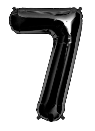 34" Balloon Numbers - Black Conver USA