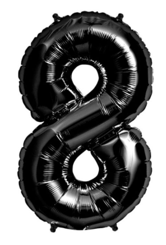 16" Numbers - Black - Party America