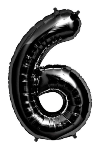 16" Numbers - Black - Party America