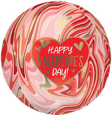 16" Orbz - Happy Valentine's Day Twisty Marble - Anagram