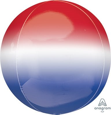 16" Orbz - Ombre Red, White, and Blue